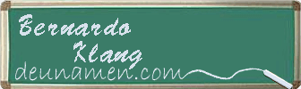 Bernardo Klang Visitenkarte